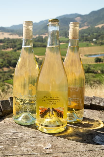 Fathers & Daughters Ferrington Vineyard Pinot Noir and Chardonnay bottle pairing